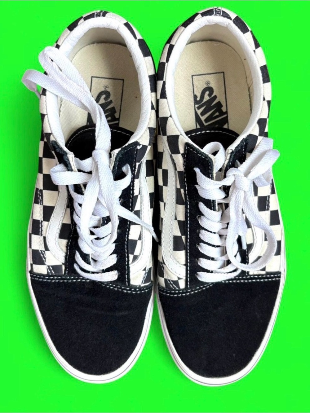 Vans Checkerboard Old Skool - Black & White - Picture 3 of 8